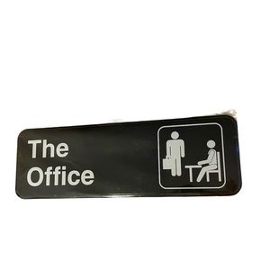 The Office Sign Self Adhesive Sign 9 x 3 Inch Door Wall Sign Name Plate